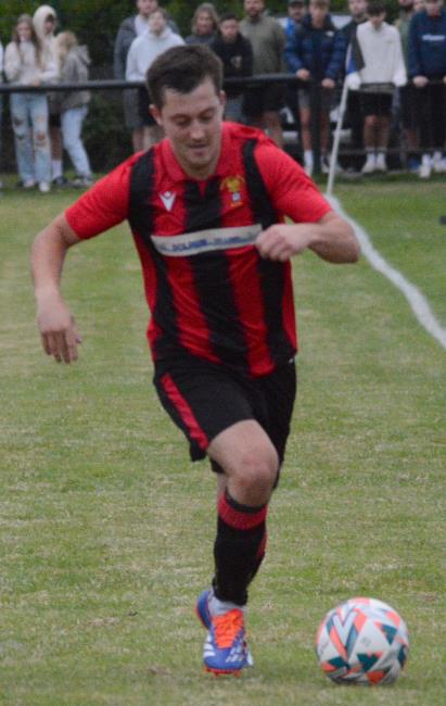 Rhys Jones - scored twice for Goodwick United Rhys Jones - scored twice for Goodwick United